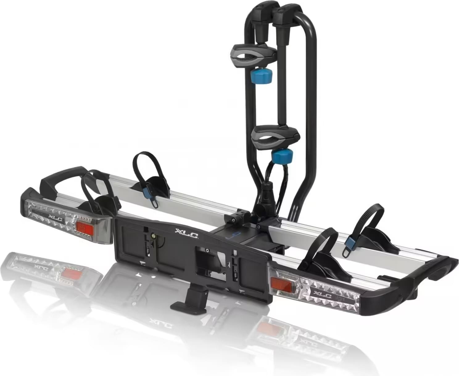 Portabicicletas para bola de remolque XLC VC-C10 Azura Xtra Led WT 2 bicicletas Negro