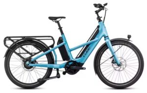Bicicleta de carga longtail eléctrica Cube Longtail Hybrid 725 Enviolo Heavy Duty 725 Wh 26'' Azul 2024