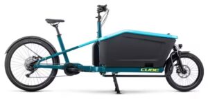 Bicicleta de carga eléctrica Cube Cargo Sport Hybrid 500 Shimano Deore 10V 500 Wh 20/27.5'' Azul