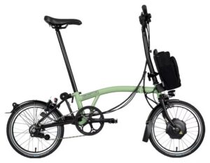 Bicicleta plegable eléctrica Brompton Electric C Line Explore Mid Brompton 6V 300 Wh 16'' Verde Matcha