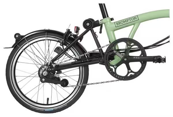 Bicicleta plegable eléctrica Brompton Electric C Line Explore Mid Brompton 6V 300 Wh 16'' Verde Matcha - Image 5
