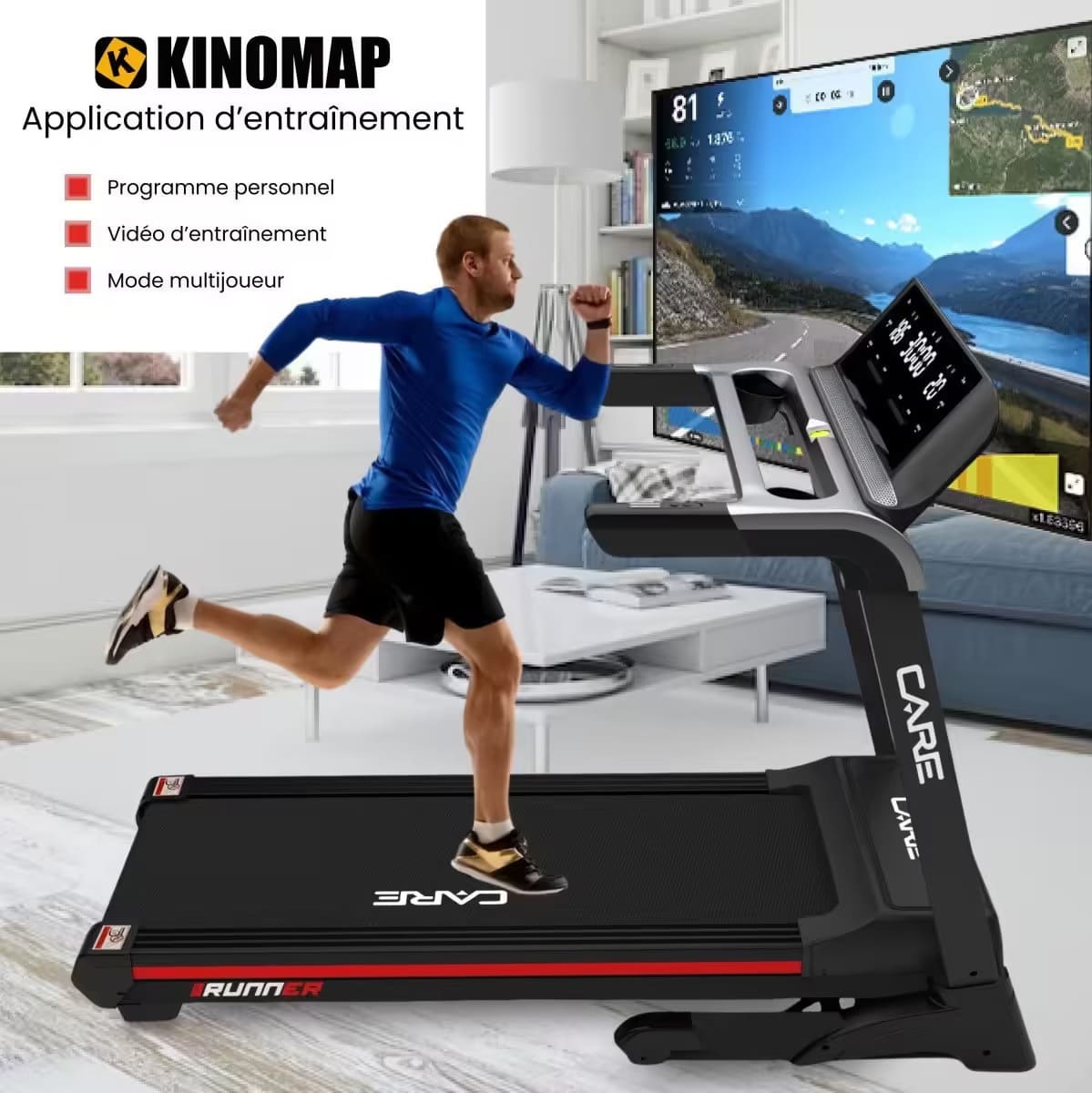 Cinta de correr conectada - 20km/h - CARE - RUNNER - KINOMAP - Image 2