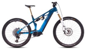 MTB eléctrica de doble suspensión Cube Stereo Hybrid One77 HPC AT 800 Sram X0 Eagle AXS 12V 800 Wh 29''/27.5'' Azul Actionteam 2025