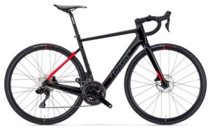 Bicicleta de carretera eléctrica Wilier Triestina Garda Hybrid Shimano 105 Di2 12V 250 Wh 700 mm Negro Rojo