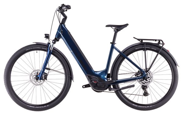 Bicicleta híbrida eléctrica Cube Touring Hybrid One 625 Easy Entry Shimano Cues 9V 625 Wh 700 mm Azul Deep Sea 2025 - Image 4