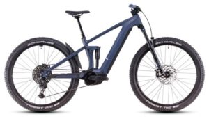 MTB eléctrica de doble suspensión Cube Stereo Hybrid One44 Pro 800 Shimano Cues 11V 800 Wh 29'' Azul Gris Ink 2025