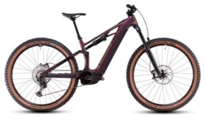 MTB eléctrica de doble suspensión Cube Stereo Hybrid One44 HPC SLX 800 Shimano Deore XT 12V 800 Wh 29'' Violeta Verde Molotov 2025