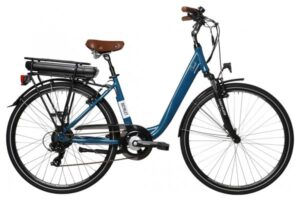 Bicicleta eléctrica de ciudad unisex Bicyklet Claude Shimano Tourney 7V 500 Wh 700 mm Turquesa Marrón