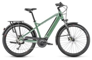 Bicicleta híbrida eléctrica Moustache Samedi 27 Xroad 1 Shimano Altus 9V 400 Wh 27.5'' Verde 2023