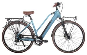 Bicicleta eléctrica de ciudad Bicyklet Camille Shimano Acera/Altus 8V 504 Wh 700 mm Azul