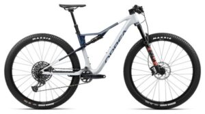 MTB de doble suspensión Orbea Oiz M21 Sram GX Eagle 12V 29'' Gris Silver Azul Carbon View 2024