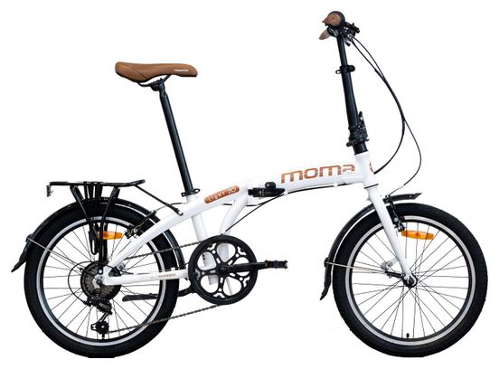 Bicicleta de ciudad plegable LIGHT 20 Aluminio SHIMANO 7v Sillín Comfort - Blanco - Image 2