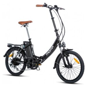 Bicicleta plegable eléctrica Moma Bikes E-20.2 Shimano 7v Negro