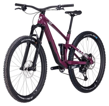 MTB de doble suspensión Cube Stereo One44 C:68X SLX Sram GX Eagle AXS 12V 29'' Rosa Rojo Wine 2024 - Image 3