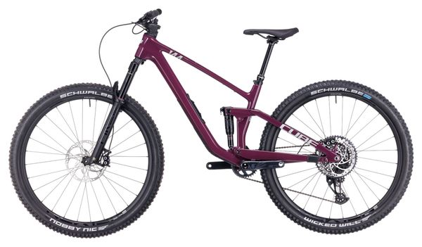 MTB de doble suspensión Cube Stereo One44 C:68X SLX Sram GX Eagle AXS 12V 29'' Rosa Rojo Wine 2024 - Image 4