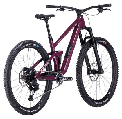 MTB de doble suspensión Cube Stereo One44 C:68X SLX Sram GX Eagle AXS 12V 29'' Rosa Rojo Wine 2024 - Image 6