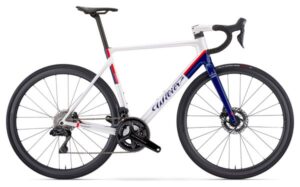 Bicicleta de carretera Wilier Triestina Verticale SLR Shimano Dura-Ace Di2 12V 700 mm Blanco Azul Groupama-FDJ 2024