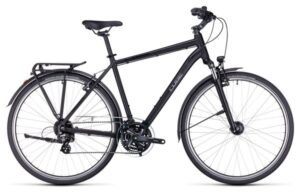 Bicicleta híbrida Cube Touring Shimano Tourney/Altus 8V 700 mm Negro