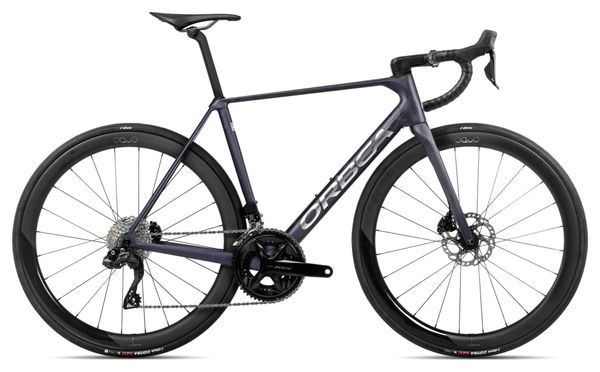 Bicicleta de carretera Orbea Orca M30iLTD PWR Shimano 105 Di2 12V 700 mm Azul Violeta Tanzanite Carbon Raw 2025