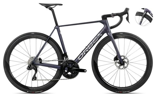 Bicicleta de carretera Orbea Orca M30iLTD PWR Shimano 105 Di2 12V 700 mm Azul Violeta Tanzanite Carbon Raw 2025 - Image 2