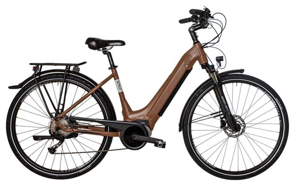 Bicicleta eléctrica de ciudad Bicyklet Victoire Shimano Alivio 9V 400 Wh 700 mm Marrón