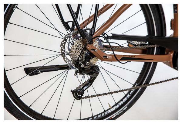 Bicicleta eléctrica de ciudad Bicyklet Victoire Shimano Alivio 9V 400 Wh 700 mm Marrón - Image 4