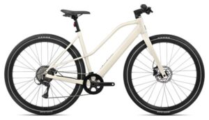 Bicicleta eléctrica de ciudad Orbea Vibe Mid H30 Shimano Acera 8V 250 Wh 700 mm Blanco Ivory 2024