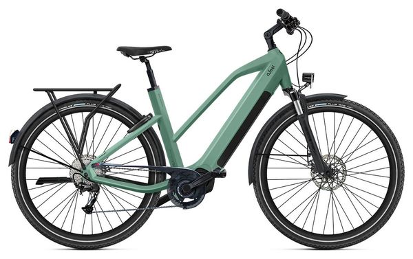 Bicicleta híbrida eléctrica O2 Feel iSwan Explorer Boost 6.1 Mid Shimano Alivio 9V 432 Wh 27.5'' Verde Canopé