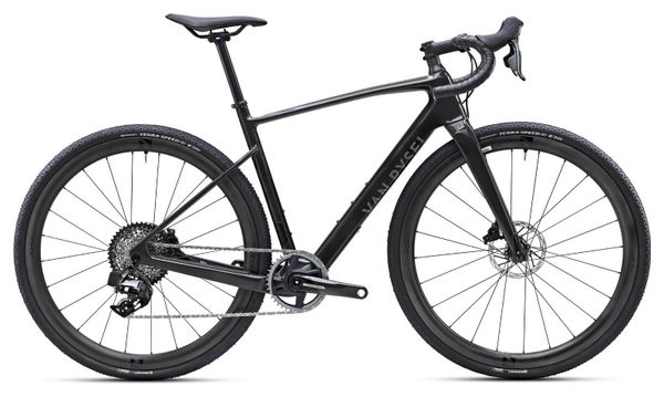 Bicicleta gravel Van Rysel GCR Sram Force XPLR AXS 12V 700 mm Negro